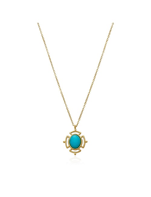Collier Ovale Turquoise...