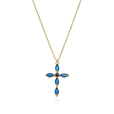 Collier Croix Marquise...